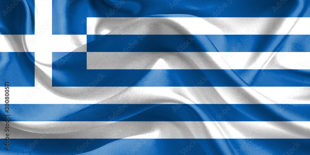 Greece Flag. Flag of Greek. Waving Greece Flags. 3D Realistic ...