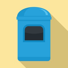 Wall Mural - Garbage box icon. Flat illustration of garbage box vector icon for web design