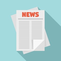 Poster - newspaper icon. flat illustration of newspaper vector icon for web design