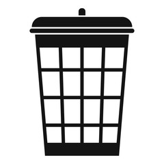 Poster - Garbage basket icon. Simple illustration of garbage basket vector icon for web design isolated on white background