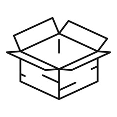 Poster - Carton box icon. Outline carton box vector icon for web design isolated on white background