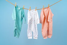 Cute Toddler Colorful Clothing Hang On A Rope