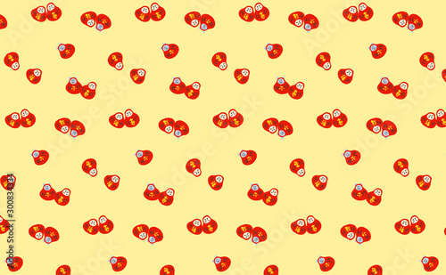 手描きダルマのパターン背景素材 可愛い 正月 縁起物 ベクターイラスト Vector De Stock Adobe Stock 手描きダルマのパターン背景素材 可愛い 正月 縁起物 ベクターイラスト Vector De Stock Adobe Stock