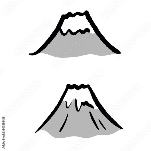 富士山の手描きイラスト素材 ベクター 縁起物 正月 Advertisement Canvas Print Advertiseme Kimiko