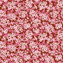 A Seamless Vector Pattern With Small Pink Flowers. Surface Print Design.
