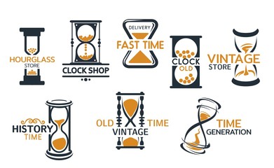 Poster - Sandglass and hourglass store icons