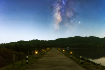 Wall Mural - into the dream with milky way galaxy.