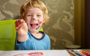 Preschooler with a tablet computer