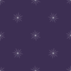 Poster - Seamless christmas snow flake pattern. Trendy vector wallpaper. Christmas backdrop. Modern abstract pattern with snowflakes for print design. Seasonal nature background. Modern vector illustration.