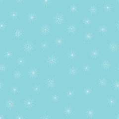 Poster - Seamless christmas snow flake pattern. Trendy vector wallpaper. Christmas backdrop. Modern abstract pattern with snowflakes for print design. Seasonal nature background. Modern vector illustration.