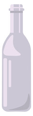 Canvas Print - Empty bottle, illustration, vector on white background.