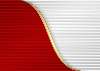 Wall Mural - red and white wavy textured background