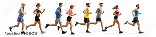 Fotomural Men and women running a marathon