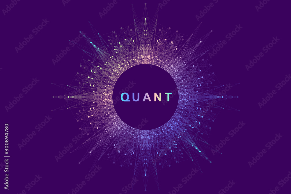 Image vectorielle Stock Circular quantum computer technology concept ...