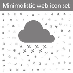 Poster - cloud snowflake icon. web, minimalistic icons universal set for web and mobile on white background