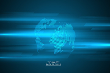 Poster - Abstract technology background Hi-tech communication concept futuristic digital innovation background for global web, connection, science. Vector illustration