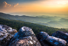 Mountain Scenic Befores Sunset, Phu Hin Rong Kla National Park, Thailand