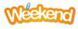 © nali - weekend label in white background and paper clip