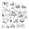 © veekicl - Set of Graph Drawing illustration Hand drawn doodle Sketch line vector eps10