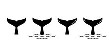 Shark Tail Dolphin Whale Vector Logo Icon Cartoon Character Ocean Sea Symbol Illustration Design