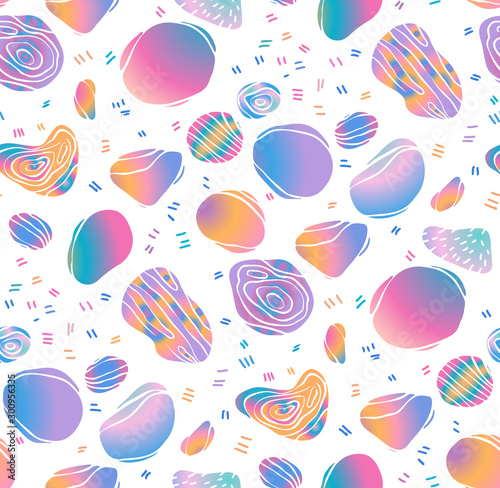 Fototapeta Chaotic Colorful Gradient Spots