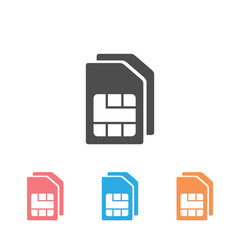Poster - Sim card vector icon set. Sim card icon symbol. Sim card mobile slot