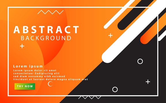 modern Abstract orange background. Geometric element design with circle and line decoration