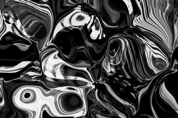 Fototapete - Psychedelic pattern / Monochrome abstract background of a psychedelic pattern.