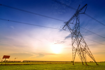 Wall Mural - high voltage post or high voltage tower