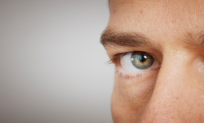 Wall Mural - human eye close-up macro shot 