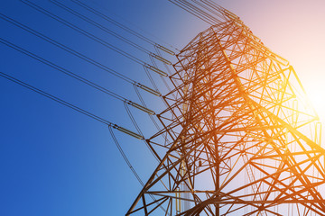 Wall Mural - high voltage post or high voltage tower