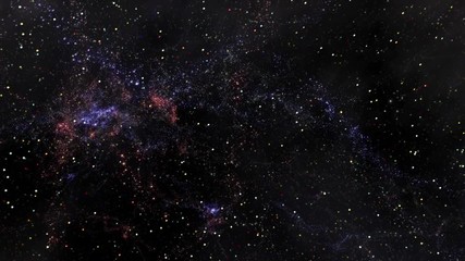 Wall Mural - Space 2439: Reverse view traveling through star fields in outer space (Loop).