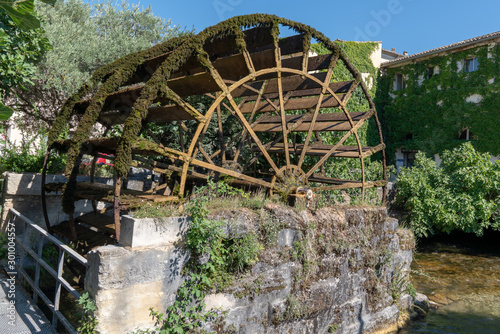 Fotomural isle sur la sorgue medieval Water Wheels in L'Isle-sur-la-Sorgue Provence France