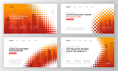 landing page template for business and construction. modern web page design concept layout for websi