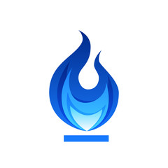 Wall Mural - gas fire flame, vector illustration in flat style