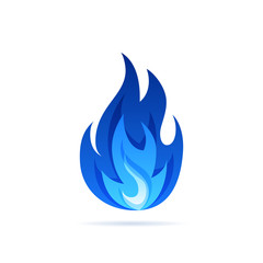 Wall Mural - gas fire flame, vector illustration in flat style