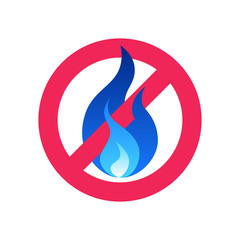 Wall Mural - gas fire flame, vector illustration in flat style