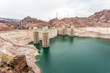 The famous Hoover Dam hydroelectric power plant at the Nevada-Arizona border.