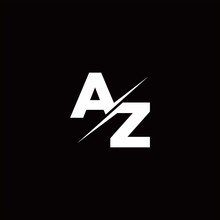 AZ Logo Letter Monogram Slash With Modern Logo Designs Template