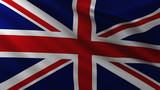 Fototapeta  - Large British Flag in the wind