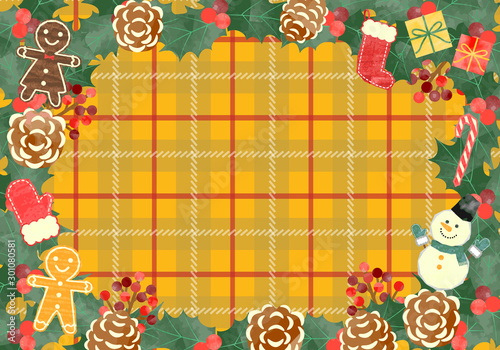 手描き水彩風 クリスマス フレーム06 Stock Vector Adobe Stock 手描き水彩風 クリスマス フレーム06 Stock Vector Adobe Stock