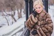 © T.Den_Team - Vogue concept. Beautiful lady in holidays, modern woman wear fur coat look . Fashionable lady outdoors portrait