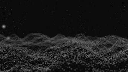 Poster - abstract digital background with particles