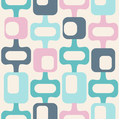 mid century style seamless pattern