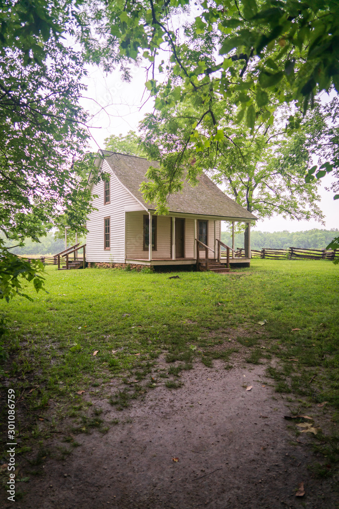 George Washington Carver's Childhood Home at his National Monument - obrazy, fototapety, plakaty 
