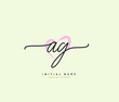 © FAAZT_Creative - A G AG Beauty vector initial logo, handwriting logo of initial signature, wedding, fashion, jewerly, boutique, floral and botanical with creative template for any company or business.