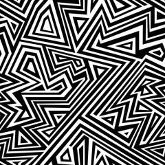 Monochrome line seamless pattern.