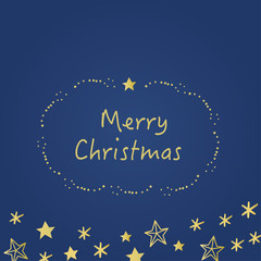 Wall Mural - Merry Christmas illustration with stars