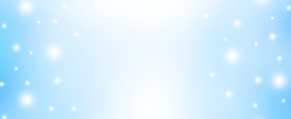 Wall Mural - abstract blur beautiful glowing blue gradient color background with shining falling snow glittering 
