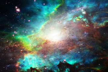 Wall Mural - Marvelous galaxy in a deep space. The elements of this image furnished by NASA.